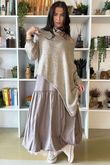 Paloma Pouf Layering Dress Mocha